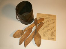 Henkelmann, Hölzernes Essbesteck, Brief