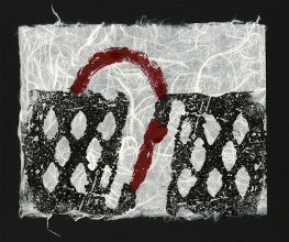 Heinz Vogler - Verbindendes Rot - Materialdruck